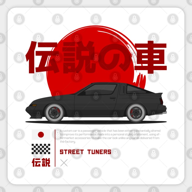 Tuner Black Starion JDM Sticker by GoldenTuners